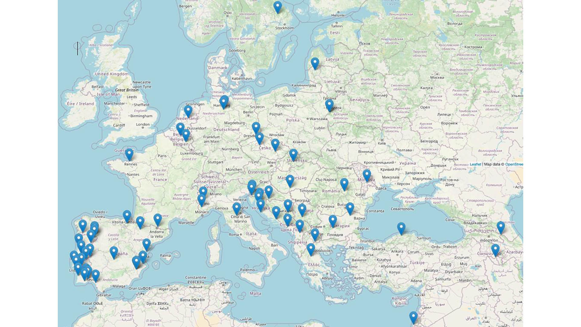 Mappe delle aree di studio incluse nell'EOW al 3 dicembre 2022