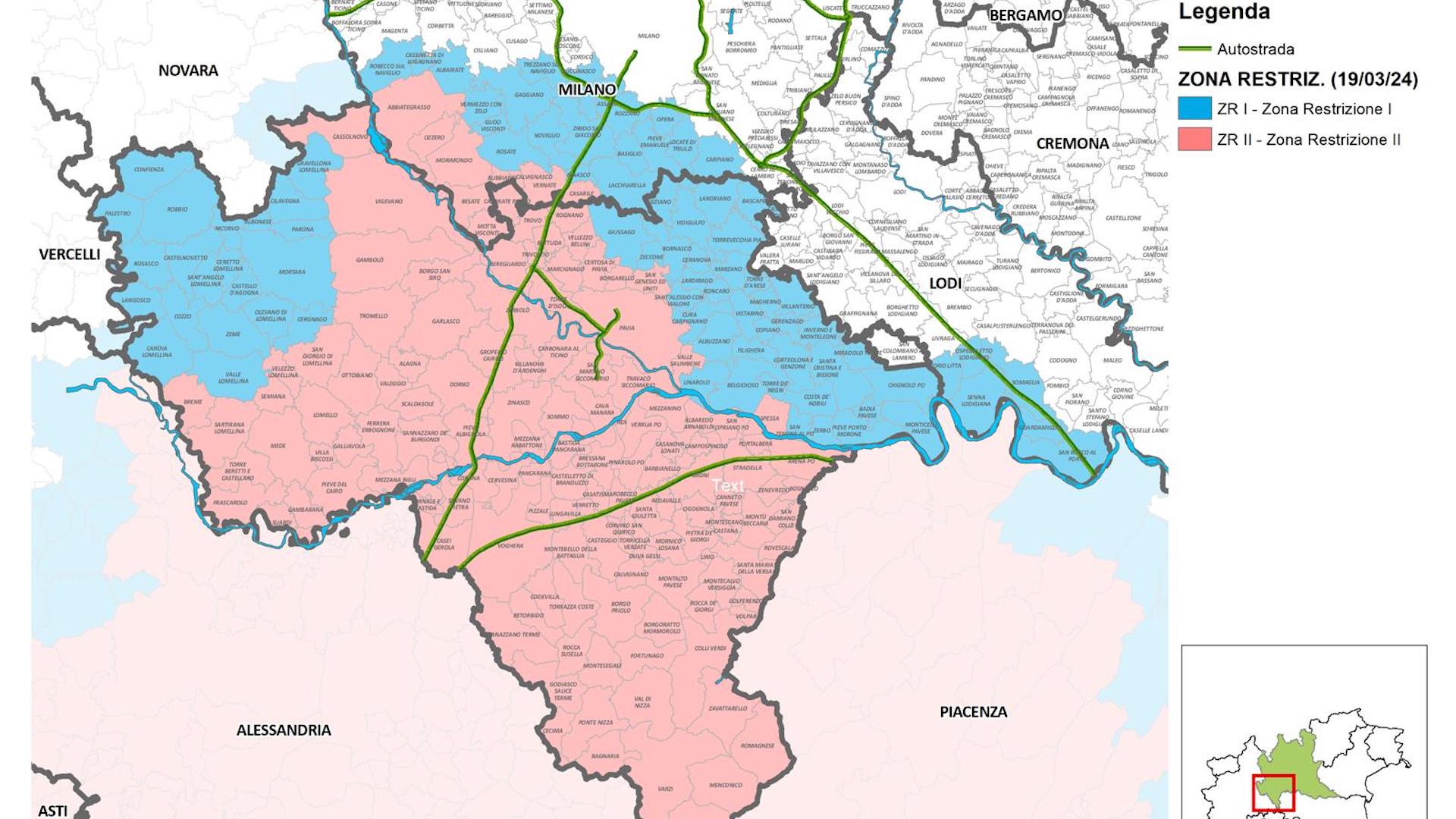 L'attuale geografia della Psa in Lombardia